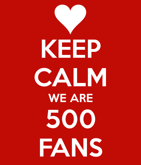 Ya tenemos 500 FANS en Facebook!